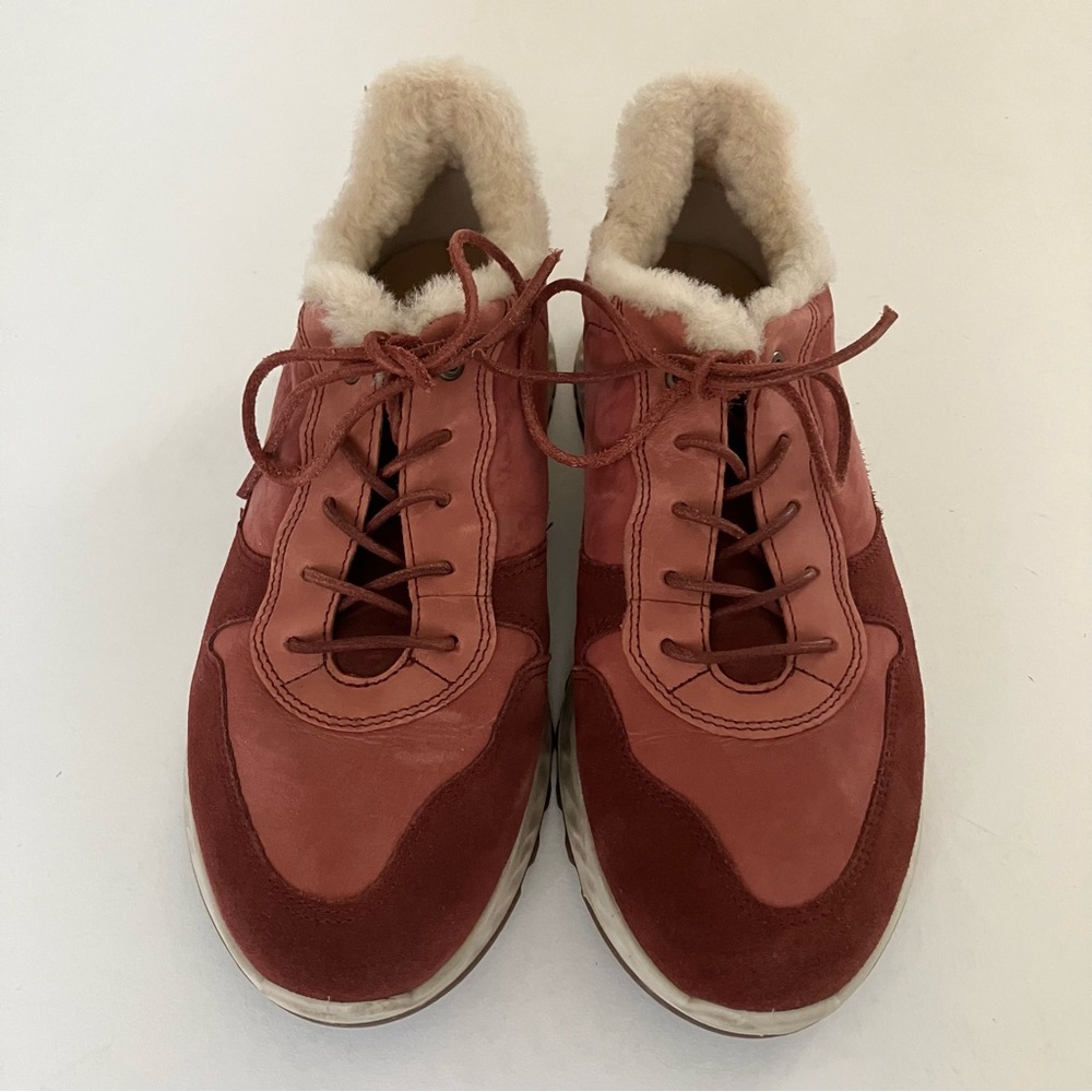 Ecco ST.1 Suede Sneaker. 40EU/ 9-9.5. Fired Red Brick